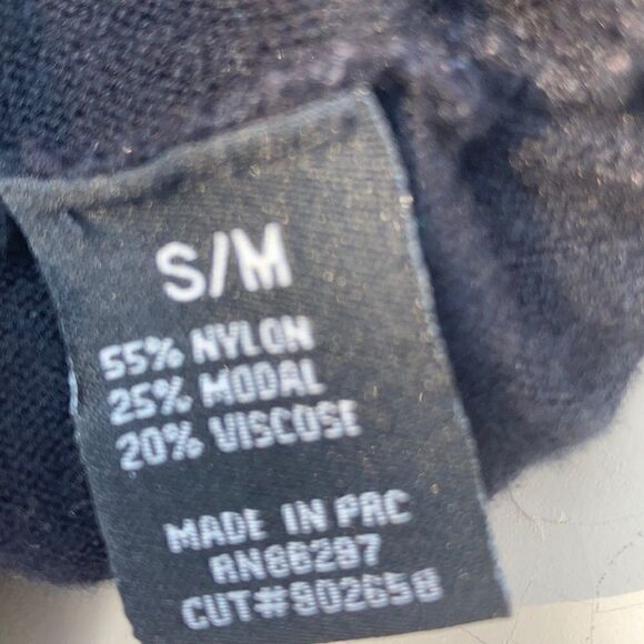 BCBG MAXAZRIA Wrap Black super soft embroidered back Dolman sleeve Shrug S Med - Picture 9 of 10